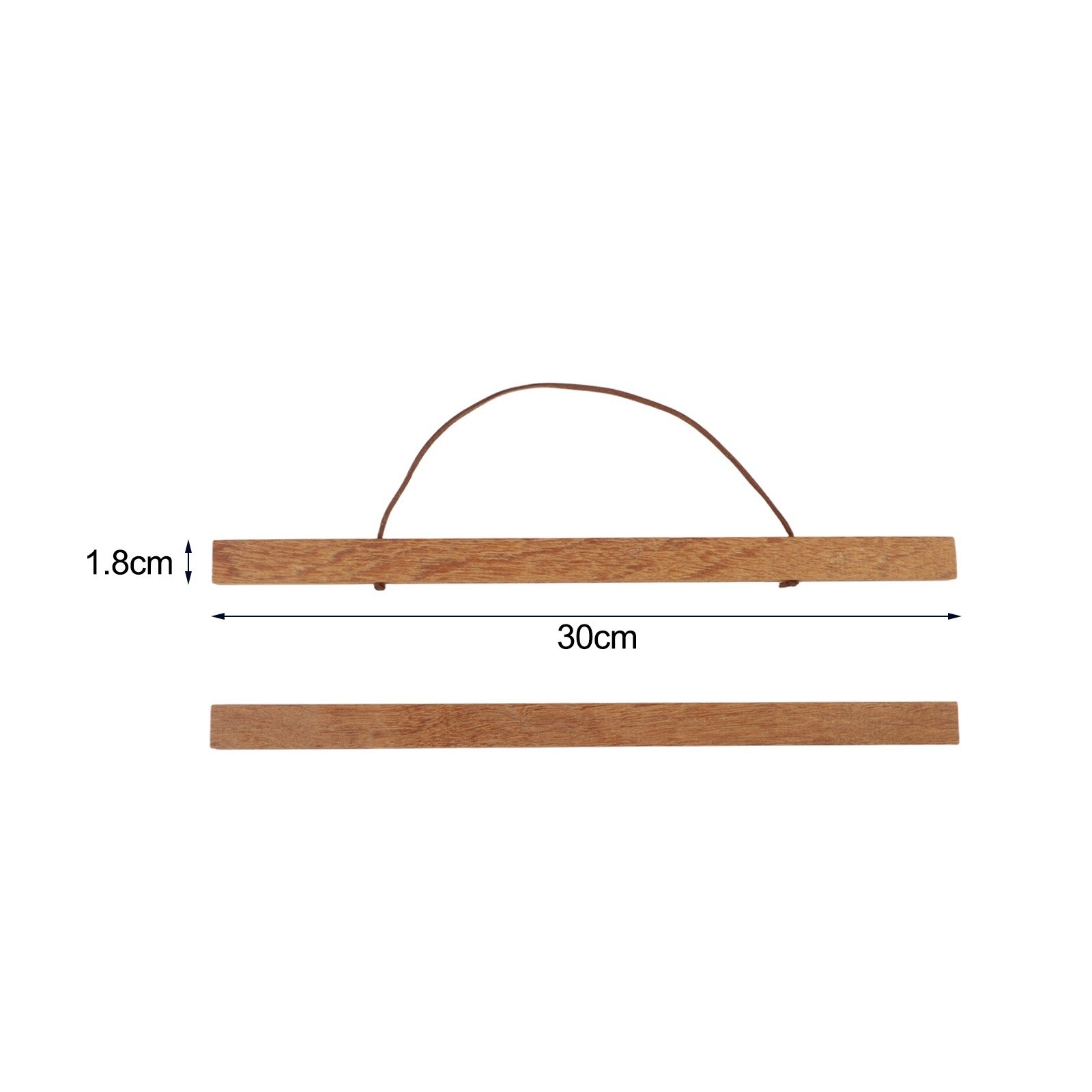 Teak Wood Magnetic Hanging Scroll Frame for Posters and Artwork 21 to 51cm