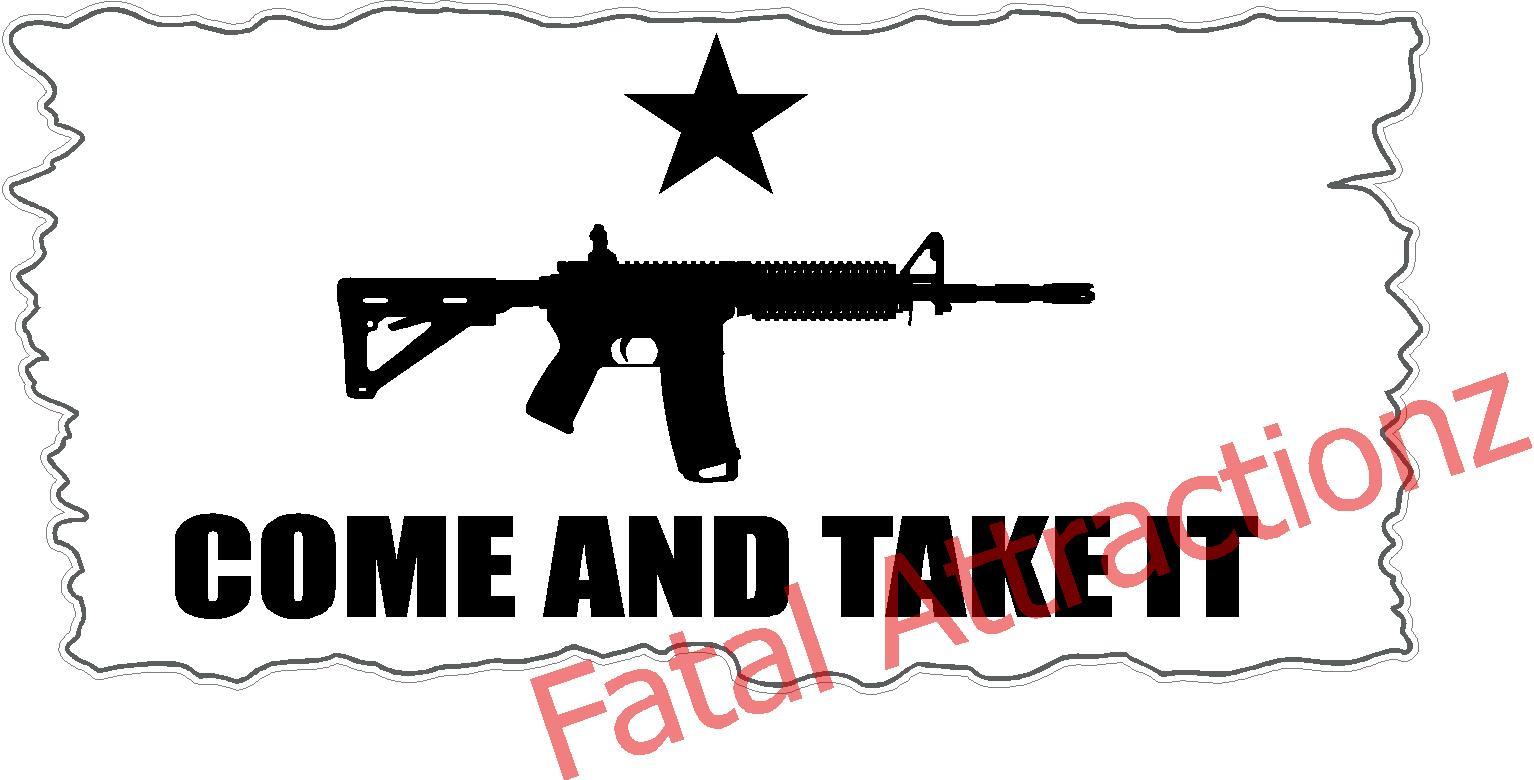 Come and Take It Flag Vinyl Decal Sticker USA patriot ar15 2nd amendment gun