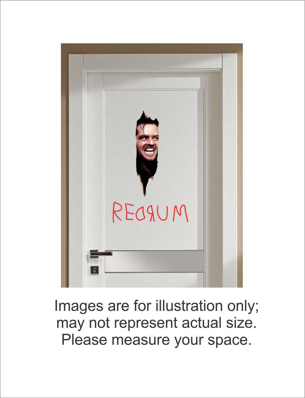 The Shining Here’s Johnny Repositionable Decal + REDRUM Removable Decal Sticker