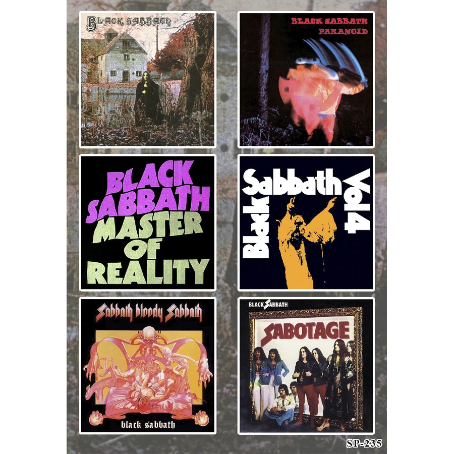 Black Sabbath Albums Sticker Pack | Paranoid Master of Reality Vol. 4 Sabotage