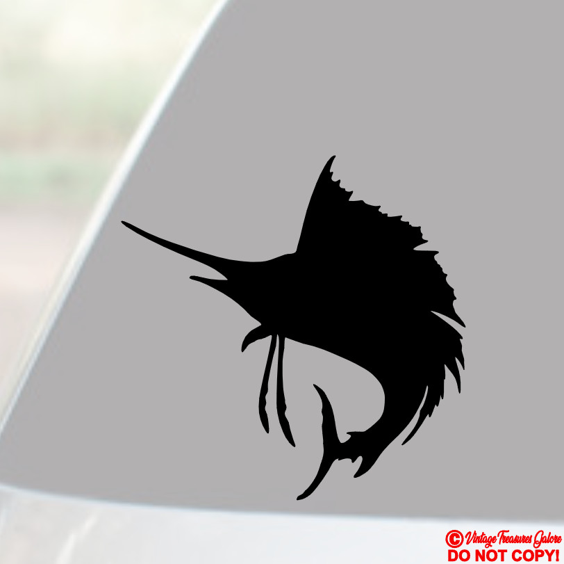 SAILFISH Vinyl Decal Sticker Car Truck Window Wall Bumper FISH FISHING SEA LIFE