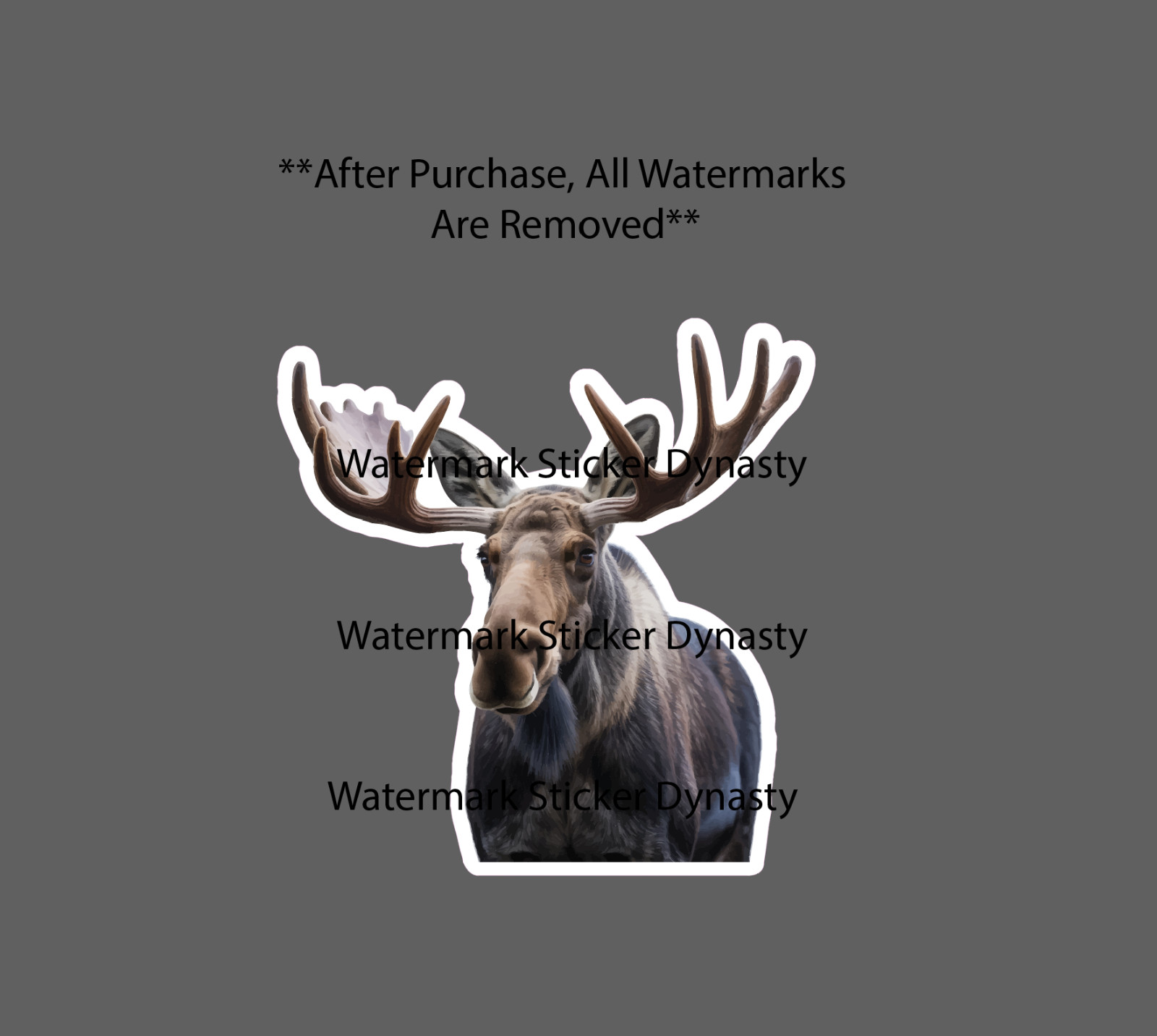 Moose Sticker Waterproof Decal Animal Outdoor Nature Wildlife Hunting Gift NEW