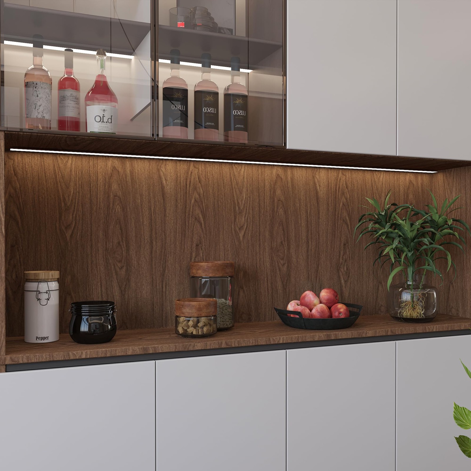 Walnut Wood Grain Contact Paper Peel and Stick Wallpaper 16×78 Waterproof