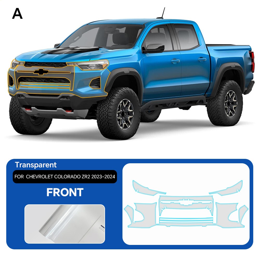 Chevrolet Colorado ZR2 2023-2024 Full Car PreCut Paint Protection Film Clear PPF