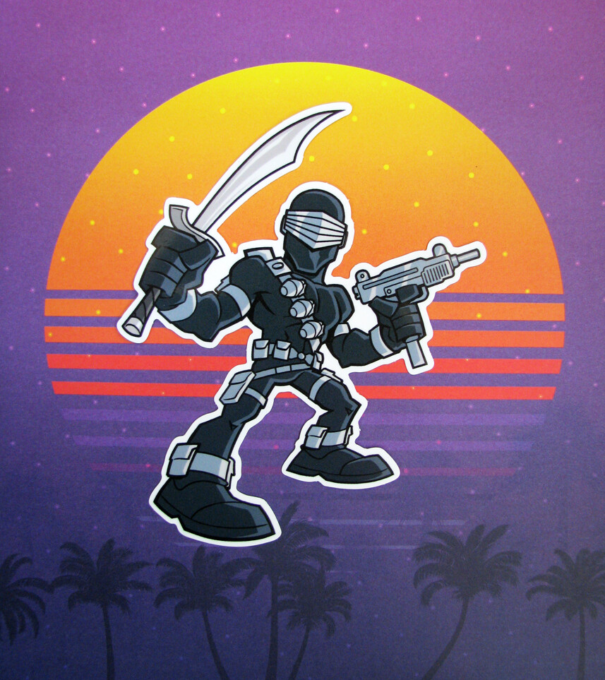 Cobra Commander & Snake Eyes Vinyl Sticker G.I. Joe Skateboard Laptop Decals