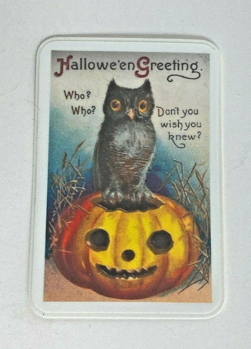 HALLOWEEN GREETINGS Cat Pumpkin Vinyl Sticker 3″ Notebook Mug Fade Resistant