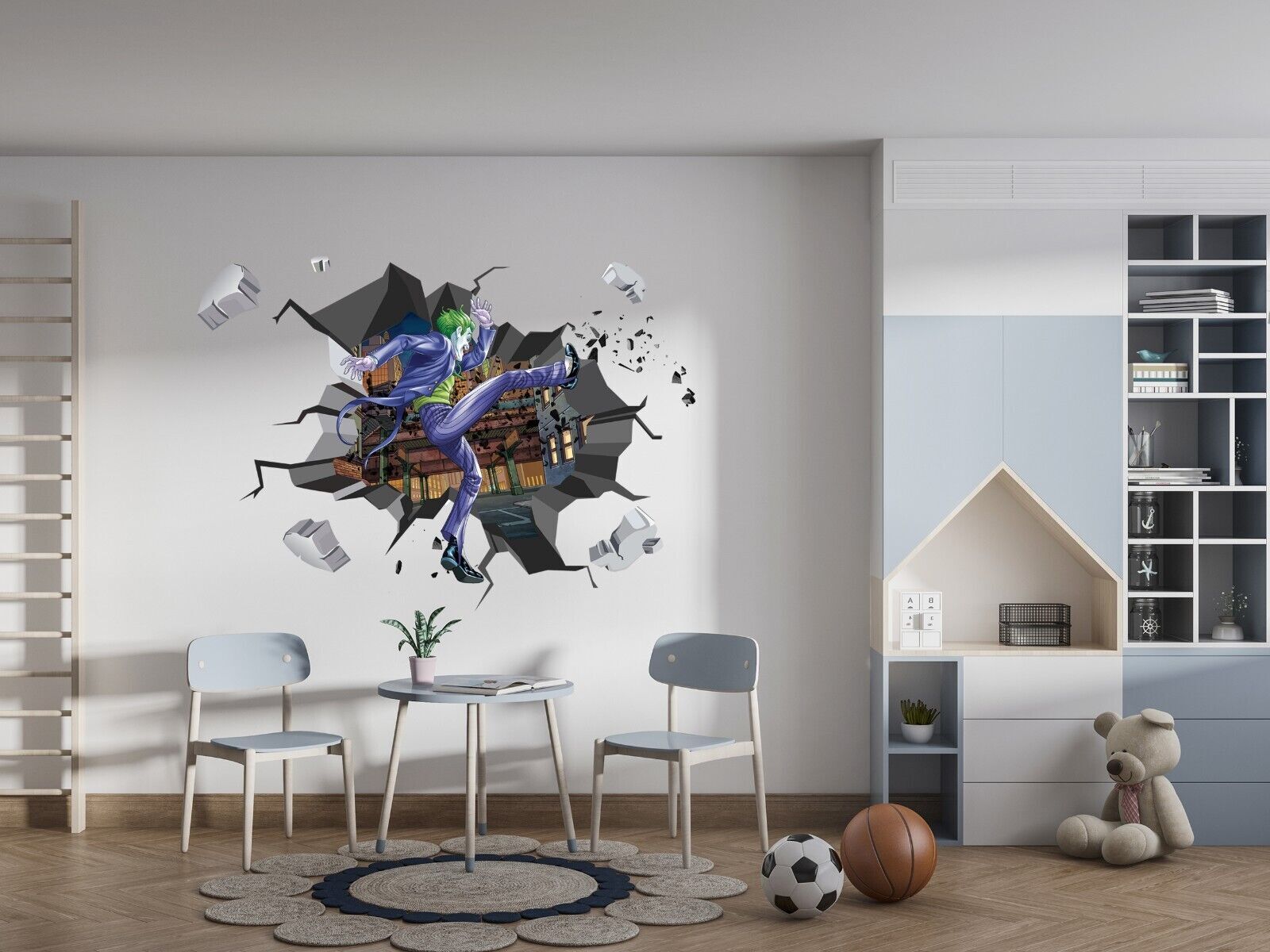 The Joker Batman Superheroe WALL EXPLOSION Decal Wall Sticker Home Decor Art 17