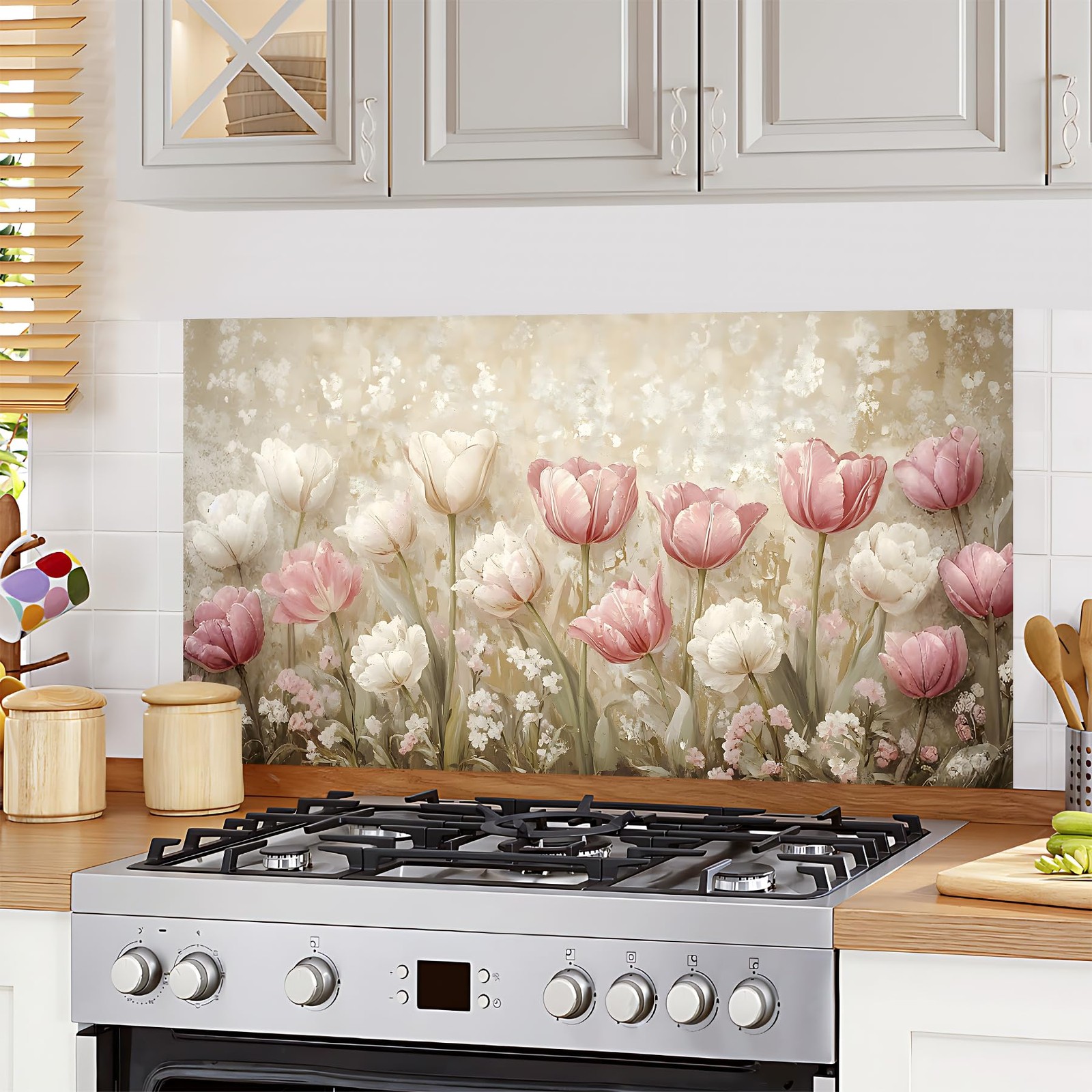 Kitchen Backsplash Sticker, Independence Day Self-Adhesive Wallpaper Water-Re…