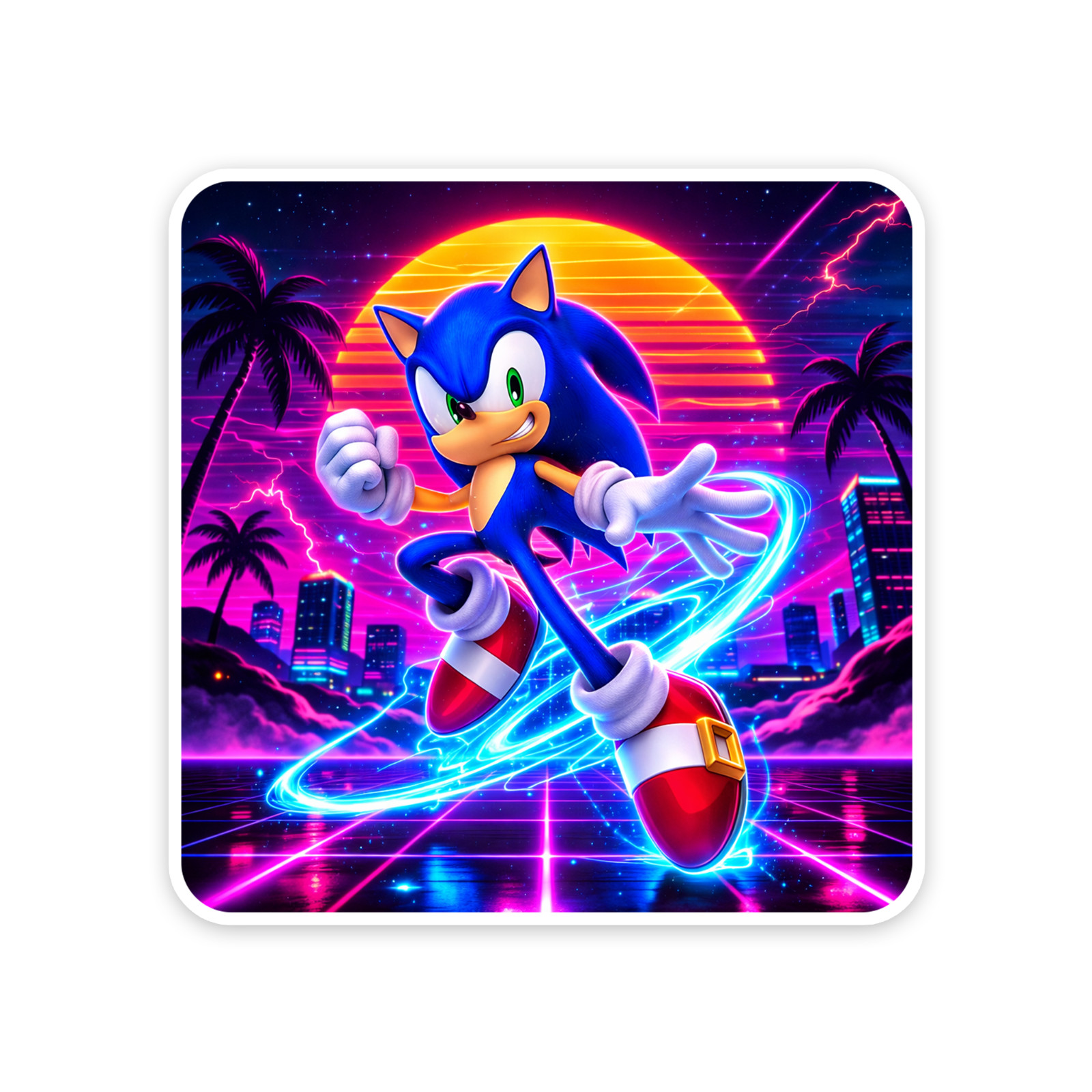 Sonic the Hedgehog Sticker 4 Inch Vinyl Decal Waterproof Sega Genesis Console
