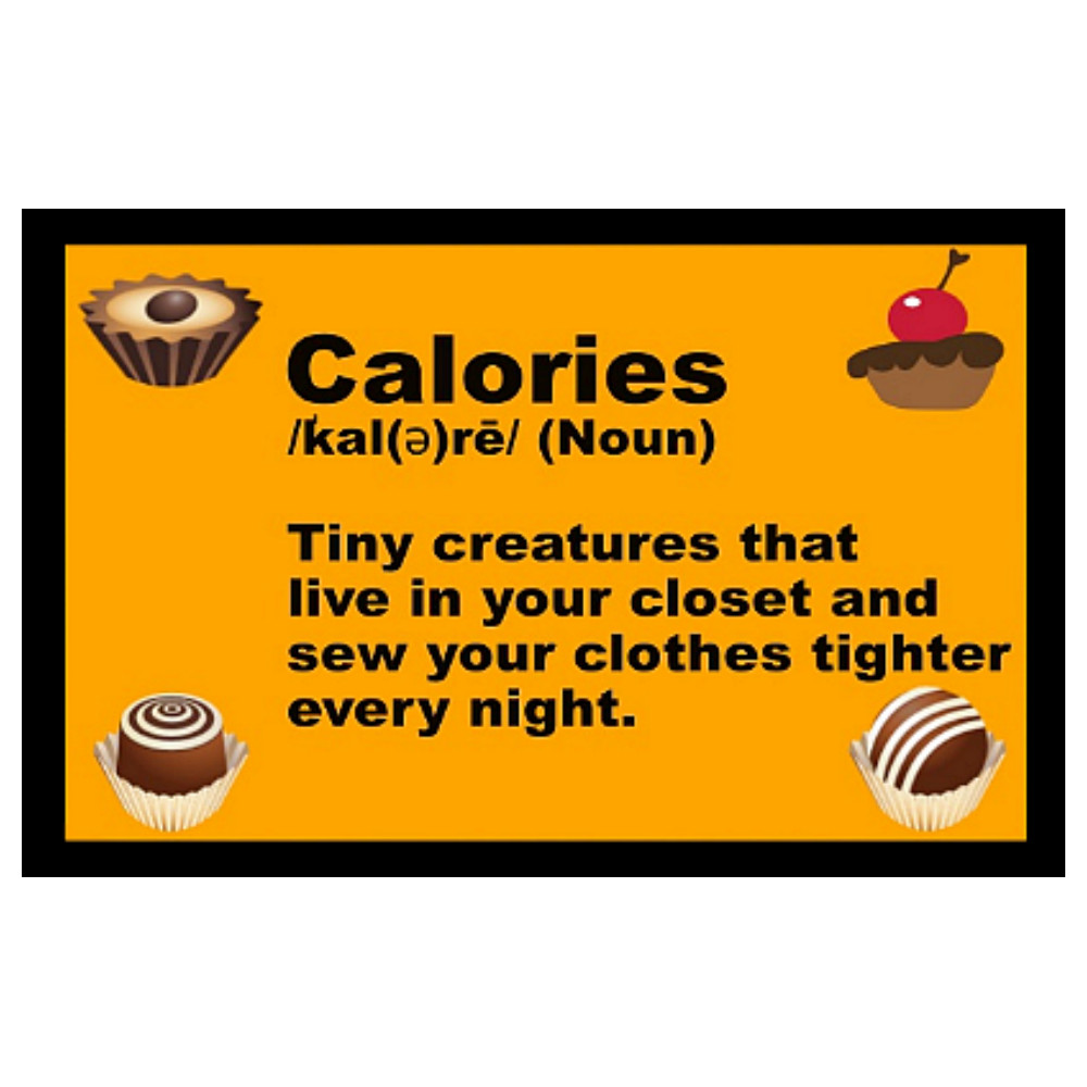 Funny Candy Store Sticker Sign Decal. Calories Tiny Creatures 5 Sizes