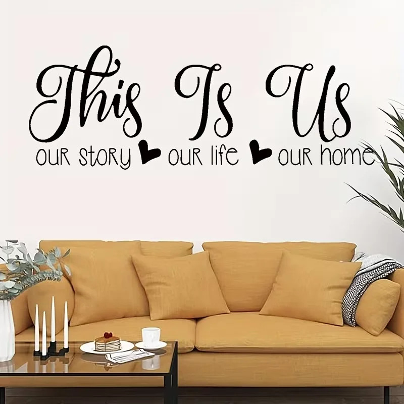 This Is Us” Contemporary Cartoon-Style Wall Sticker Ideal for Home Kitchen Decor