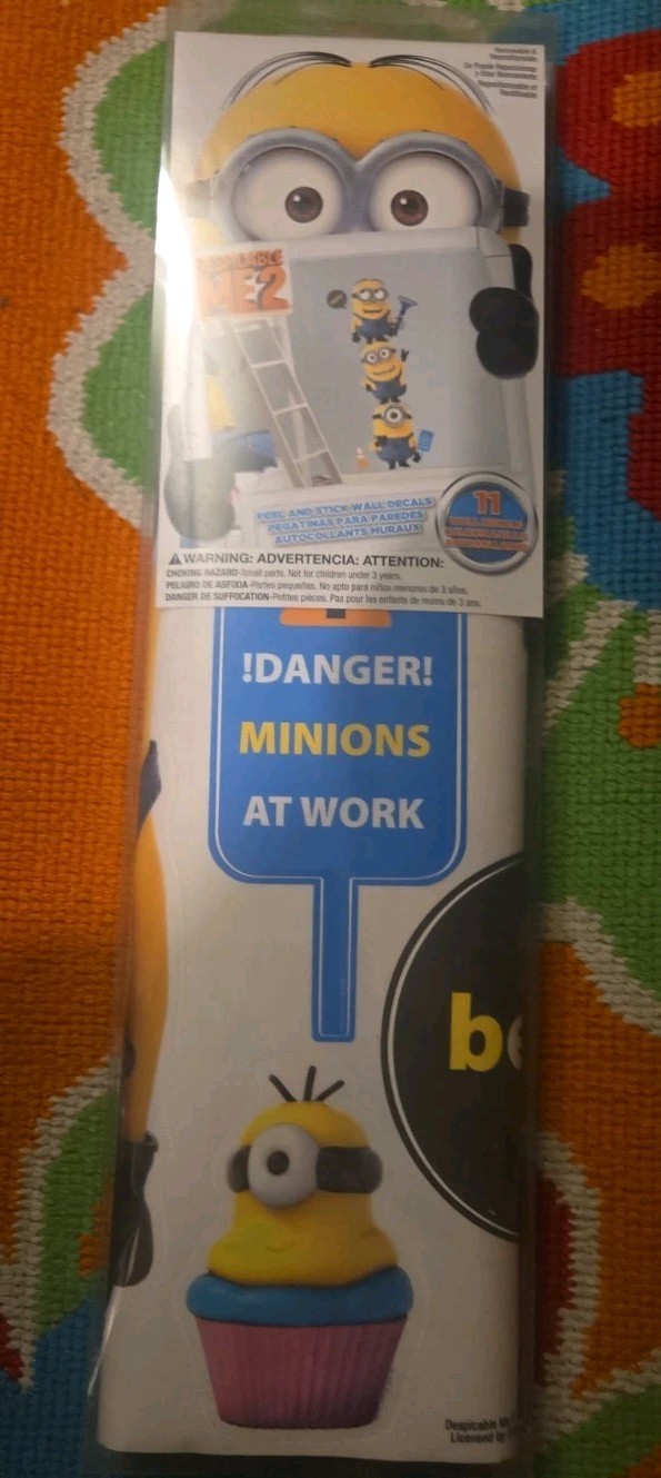 New Minions Despicable Me 2 Giant Peel and Stick Giant Wall Decals, RMK2081GM