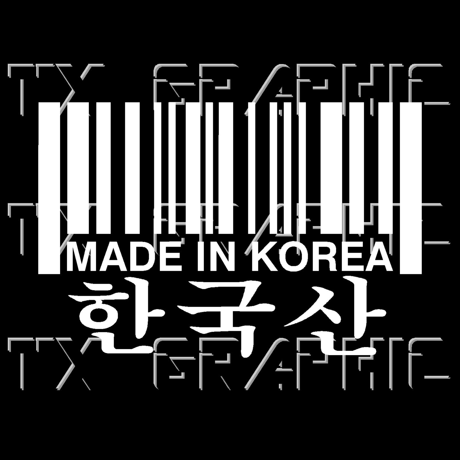 BARCODE MADE IN KOREA DECAL IN KOREAN VINYL STICKER KDM