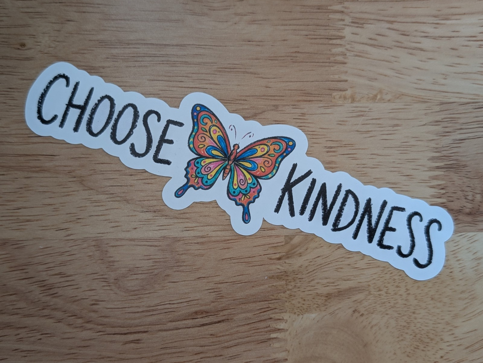 PACK of TWO – 6″ Choose Kindness Sticker Butterfly Peace Love USA Fast Shipping