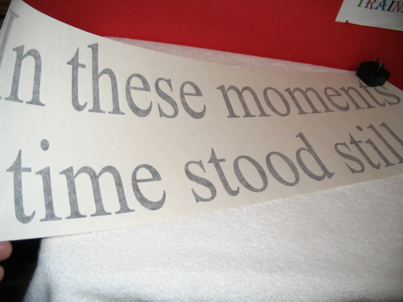 In These Moments Time Stood Still. . .Wall Decal Sticker Family Art 23″W Black