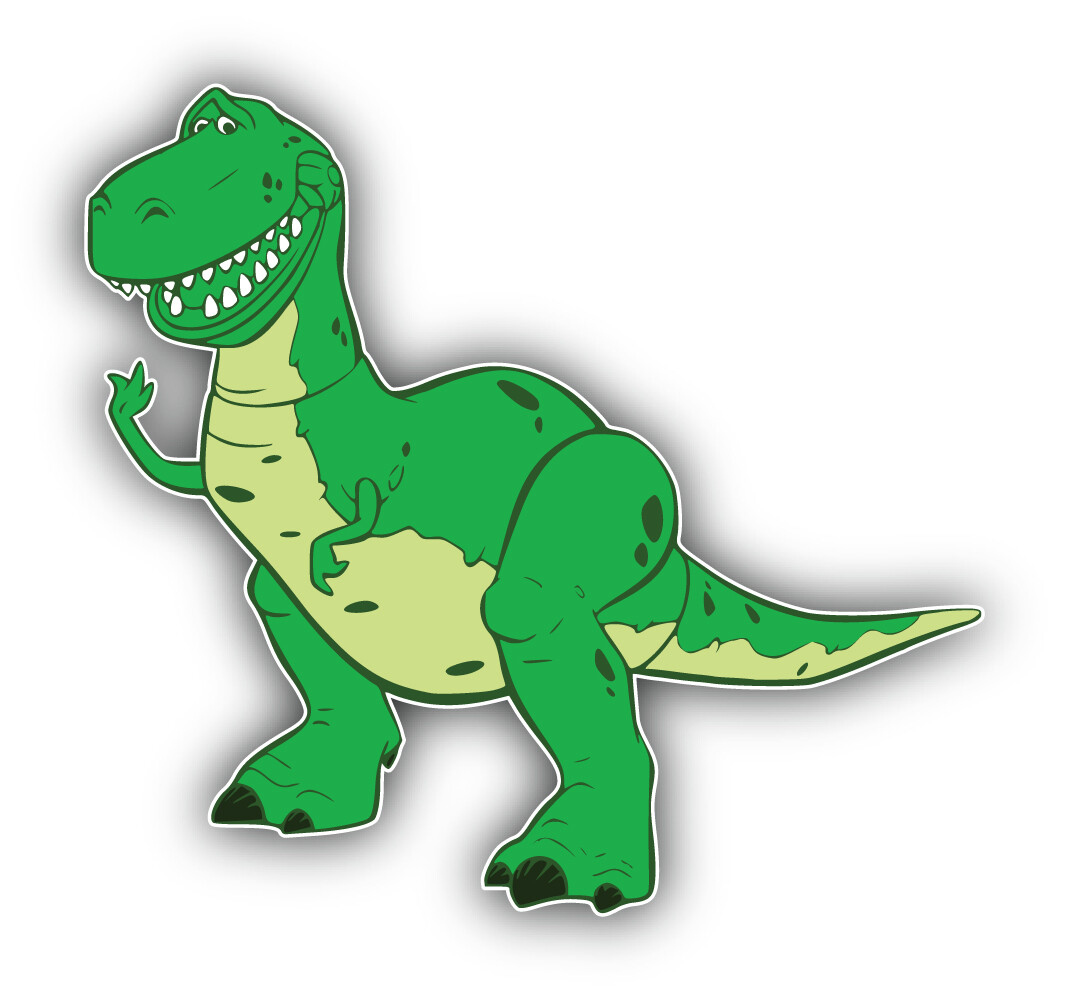 Toy Story Cartoon Rex Sticker Bumper Decal – ”SIZES”