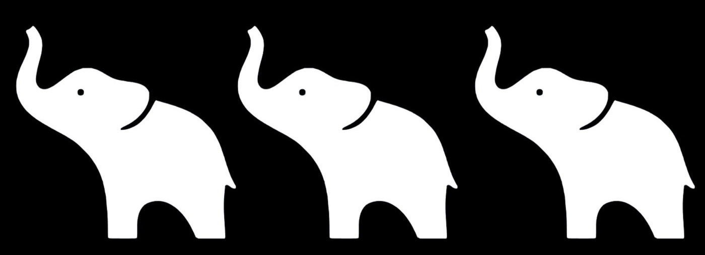 Elephant Graphic Vinyl Decals Vehicle Window Tumblers Mugs Any Flat Surface
