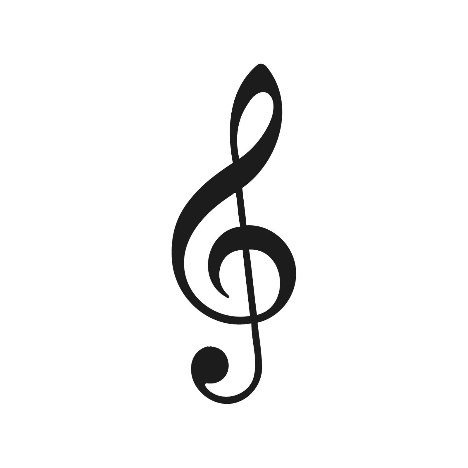 G-clef music note Vinyl decals Treble clef laptop car stickers