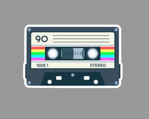 Cassette Tape Die Cut Glossy Fridge Magnet