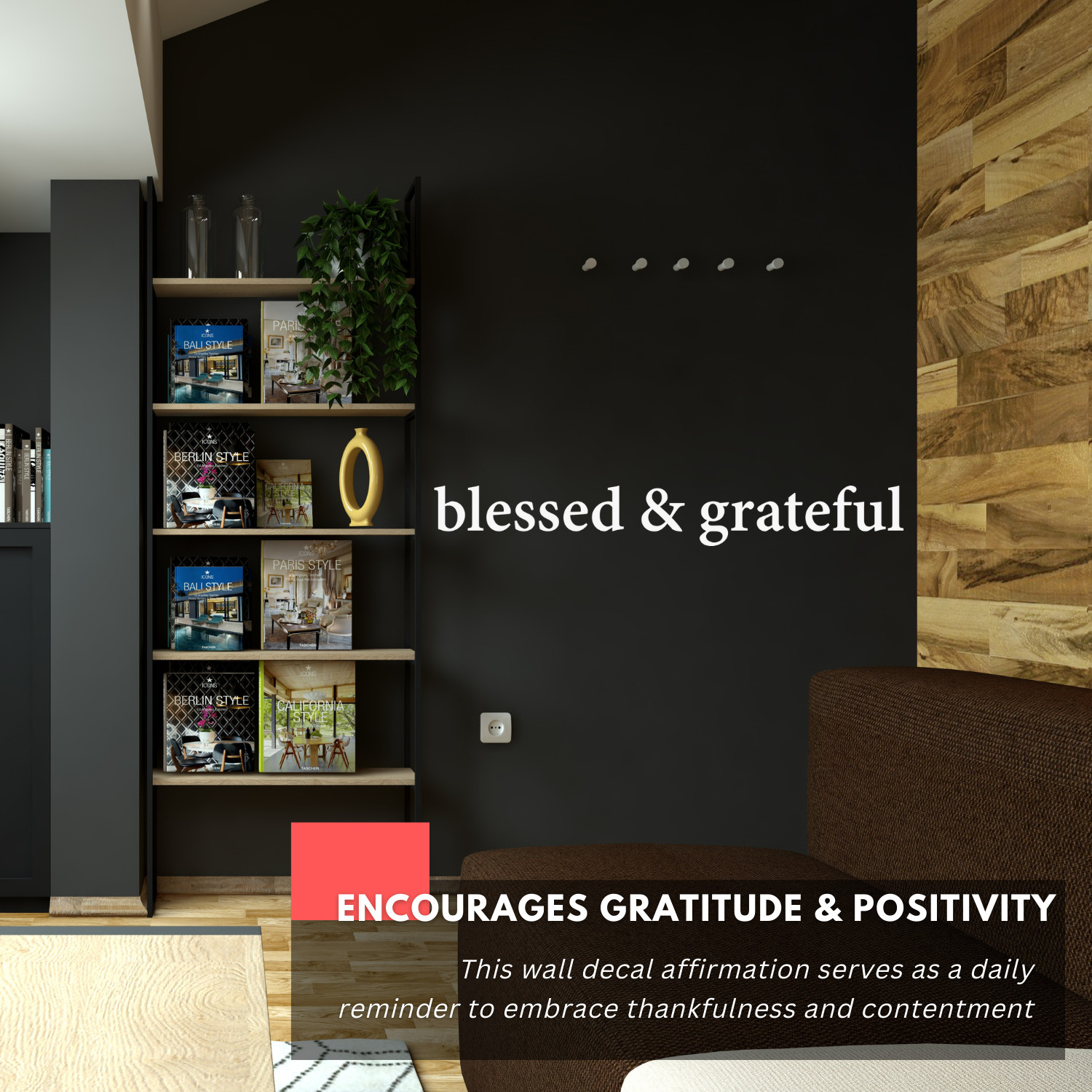 Blessed & Grateful Religious Inspirational Wall Decal Sticker Quote Home Decor