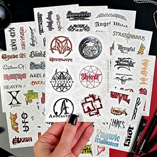 100Pcs Heavy Metal Band Stickers, Rock Stickers, Heavy Metal Gifts for Men and W