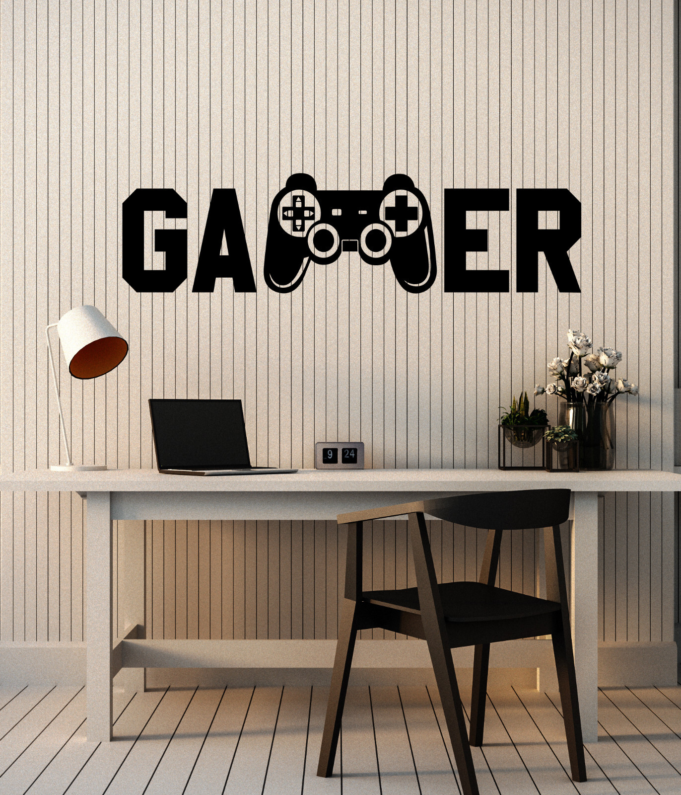 Vinyl Wall Decal Gamer Word Gamepad Gaming Room Decoration Stickers (ig6317)