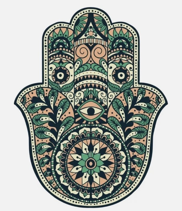 Hamsa Hand Protection Sticker (2 inch) Peace Balance