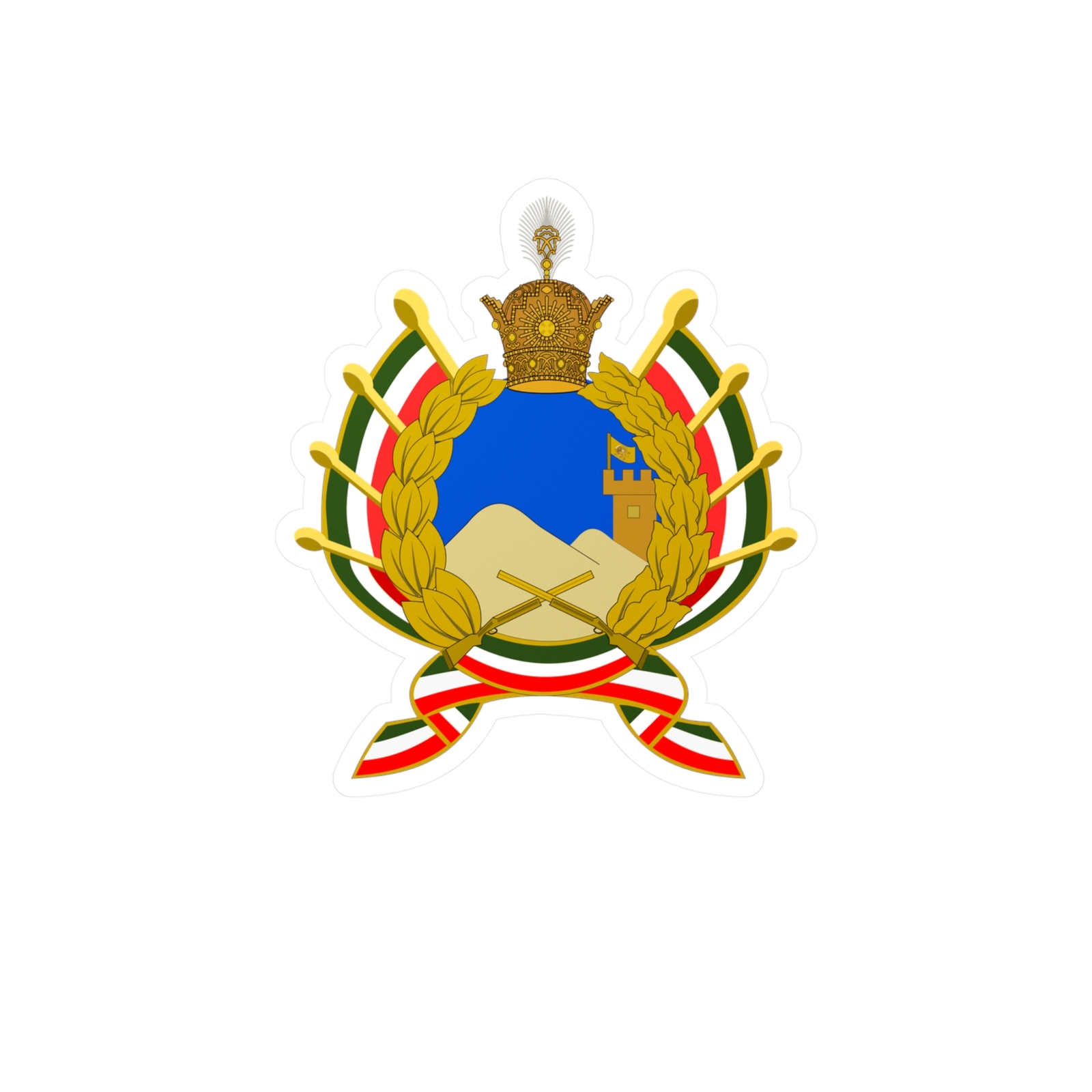 Middle East Pahlavi Official Seal of Imperial Persia Gendarmerie Decals Sticker