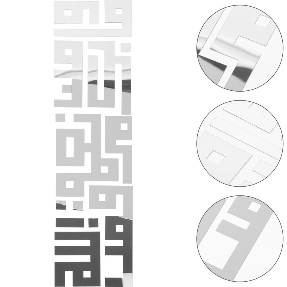 Self Adhesive Mirror Wall Decor DIY Mirror Stickers Art Mirror Wall Sticker US