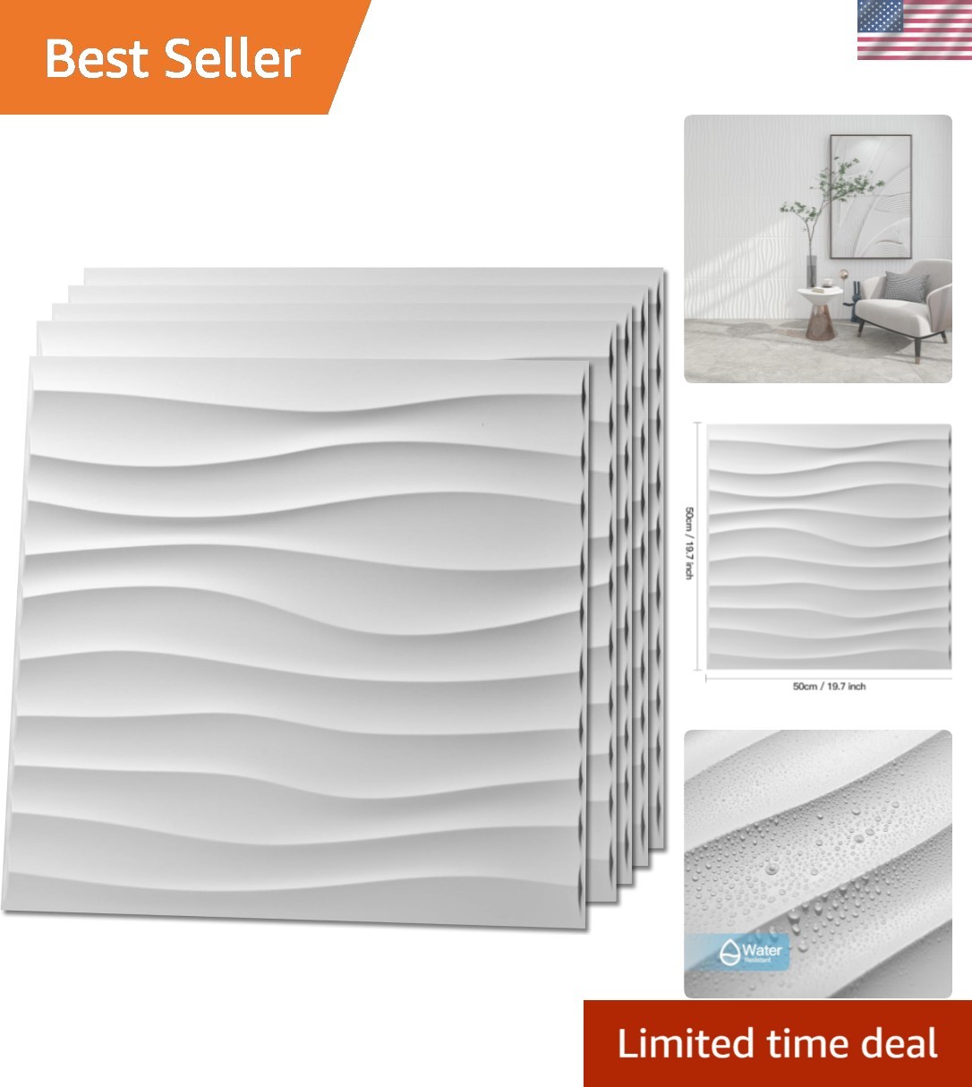 Transform Your Space with 12 PVC 3D Wave Wall Panels – Easy Installation