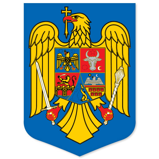 ROMANIA Coat of Arms bumper sticker decal 3″ x 5″