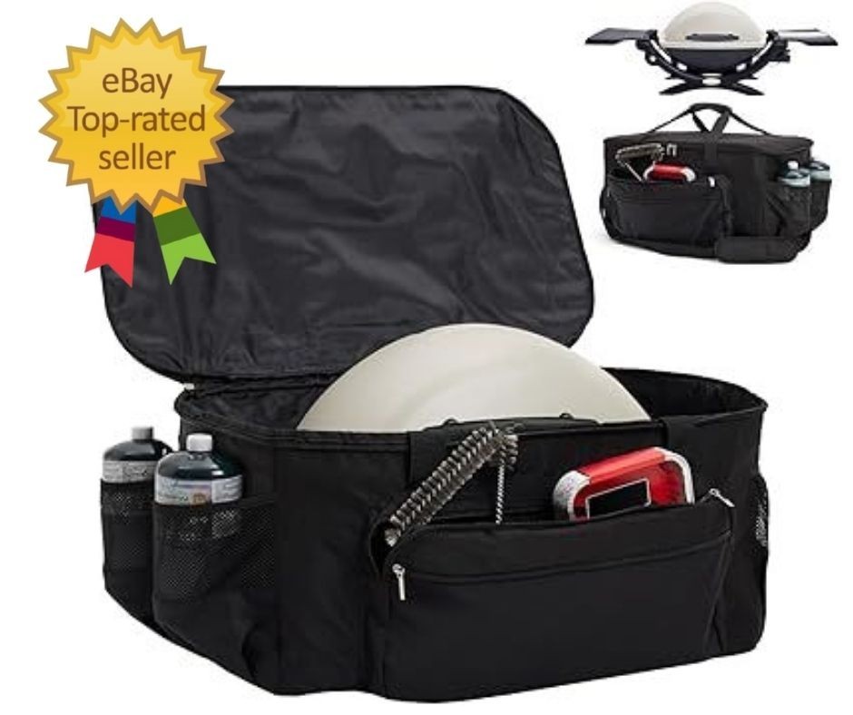 Grill Carry Bag for Weber Q1200 Q1000 Q1400 Liquid Propane Grill, 600D Water-Res