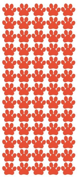 Paw Stickers Sticker Orange 3/4″ DC15-035