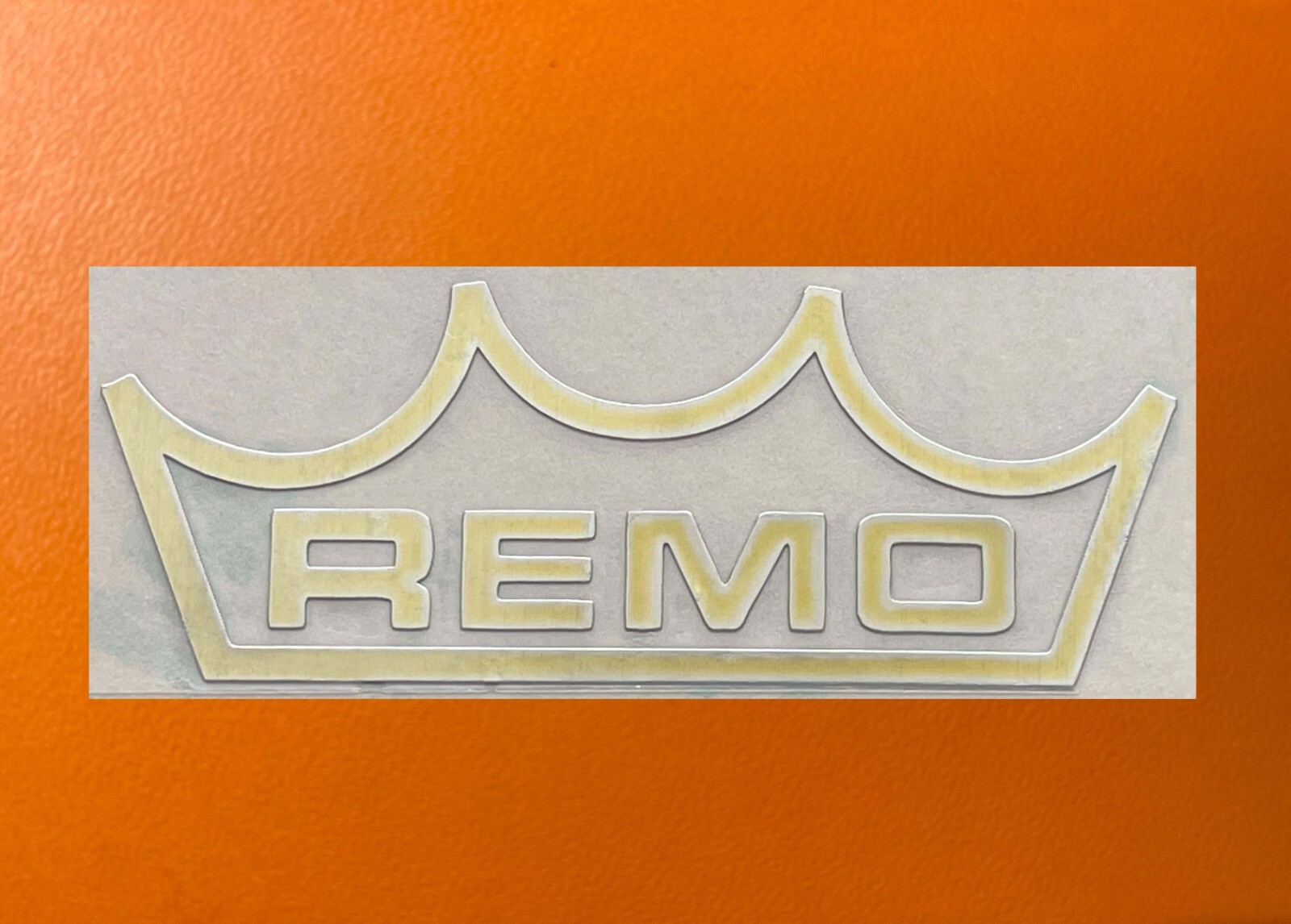 1 pcs Sticker for Remo Drums Golden Color Mirror Logo Decal Badge 2″ wide