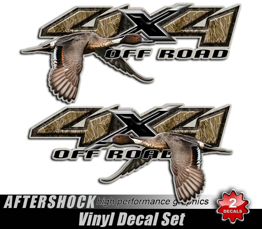 4×4 Truck Duck Hunting Camouflage Northern Pintail Decal Sticker Waterfowl USA