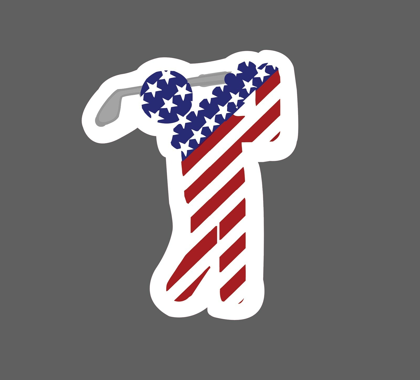 Golf Sticker USA Flag America Waterproof – Buy Any 4 For $1.75 Each Storewide!