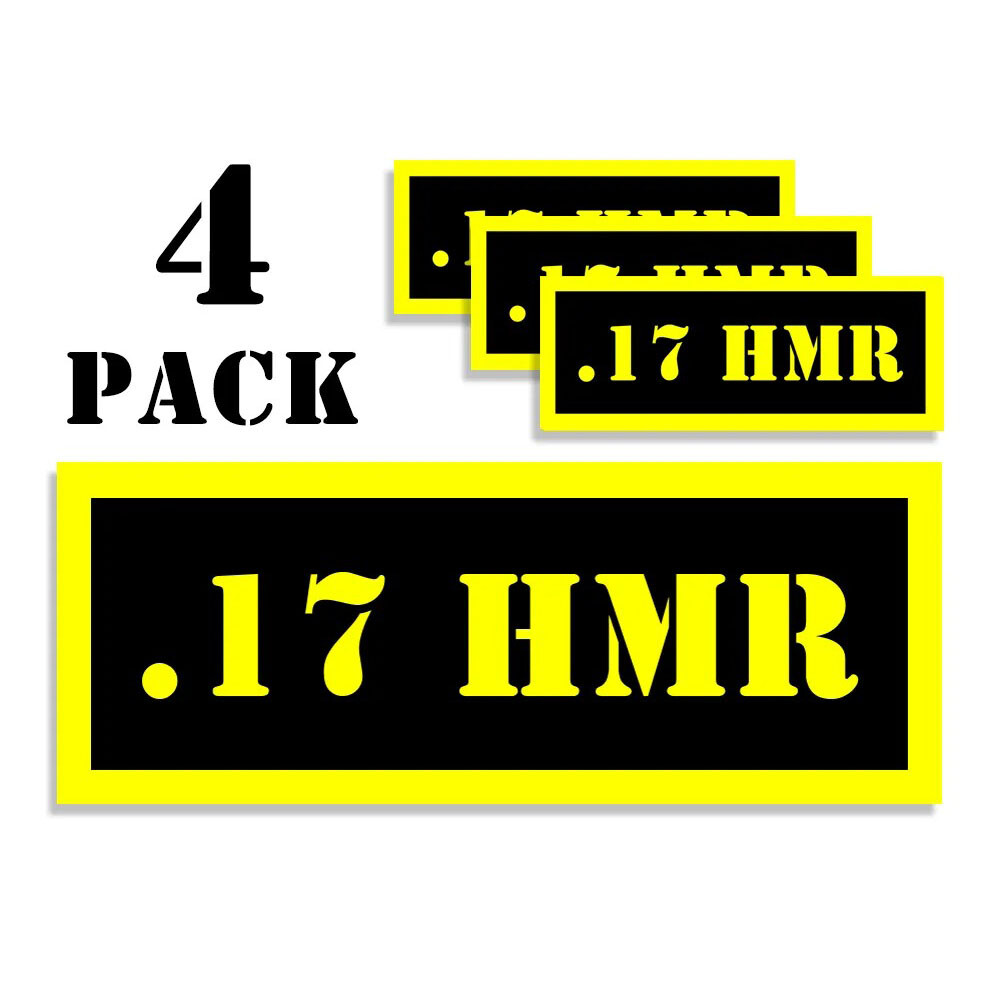 17 HMR Ammo Can Label Stickers Decal Ammunition (4 pack)