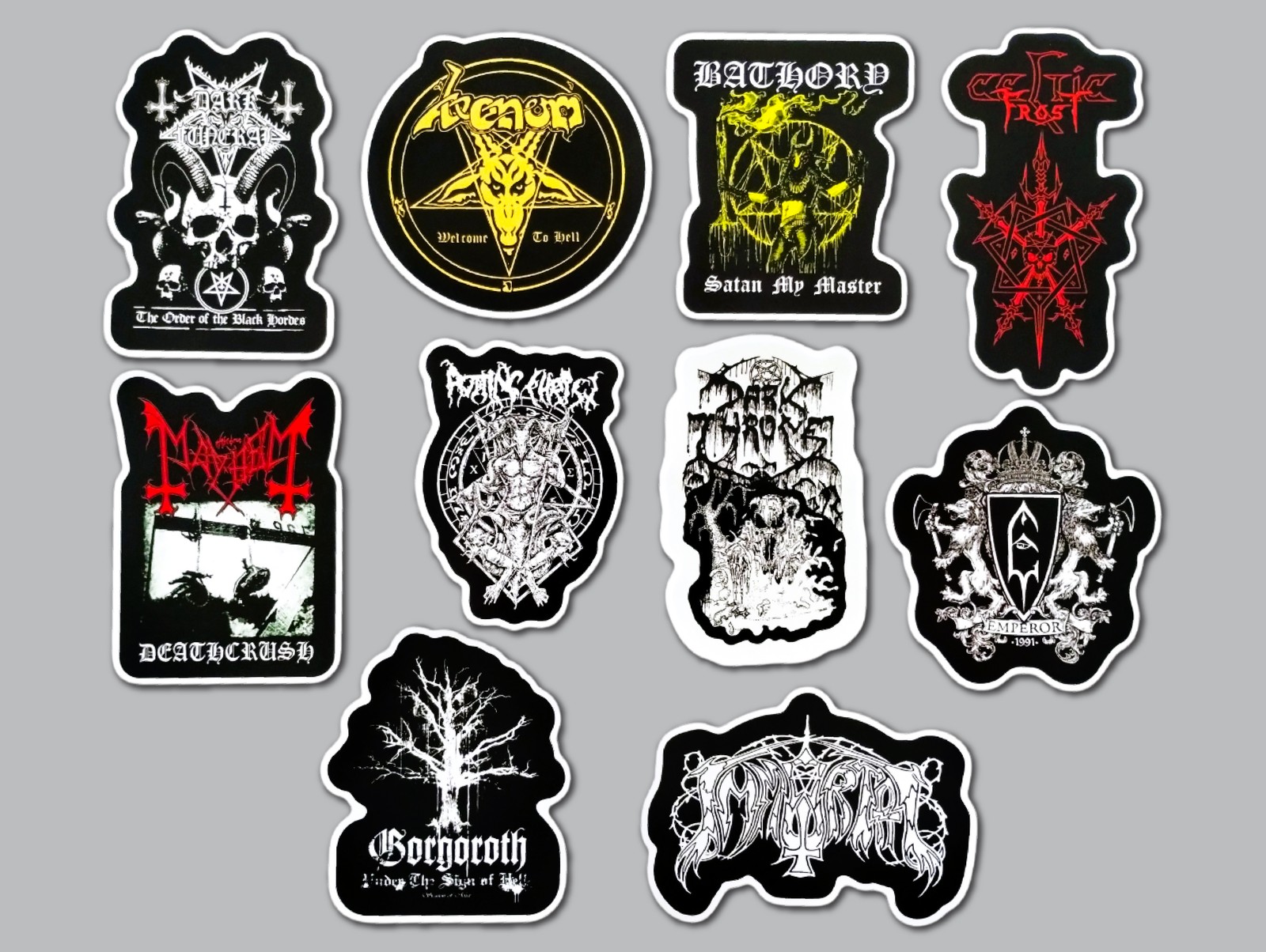 Black Metal Vinyl Sticker Lot (10 Stickers) SET 5 darkthrone mayhem venom death