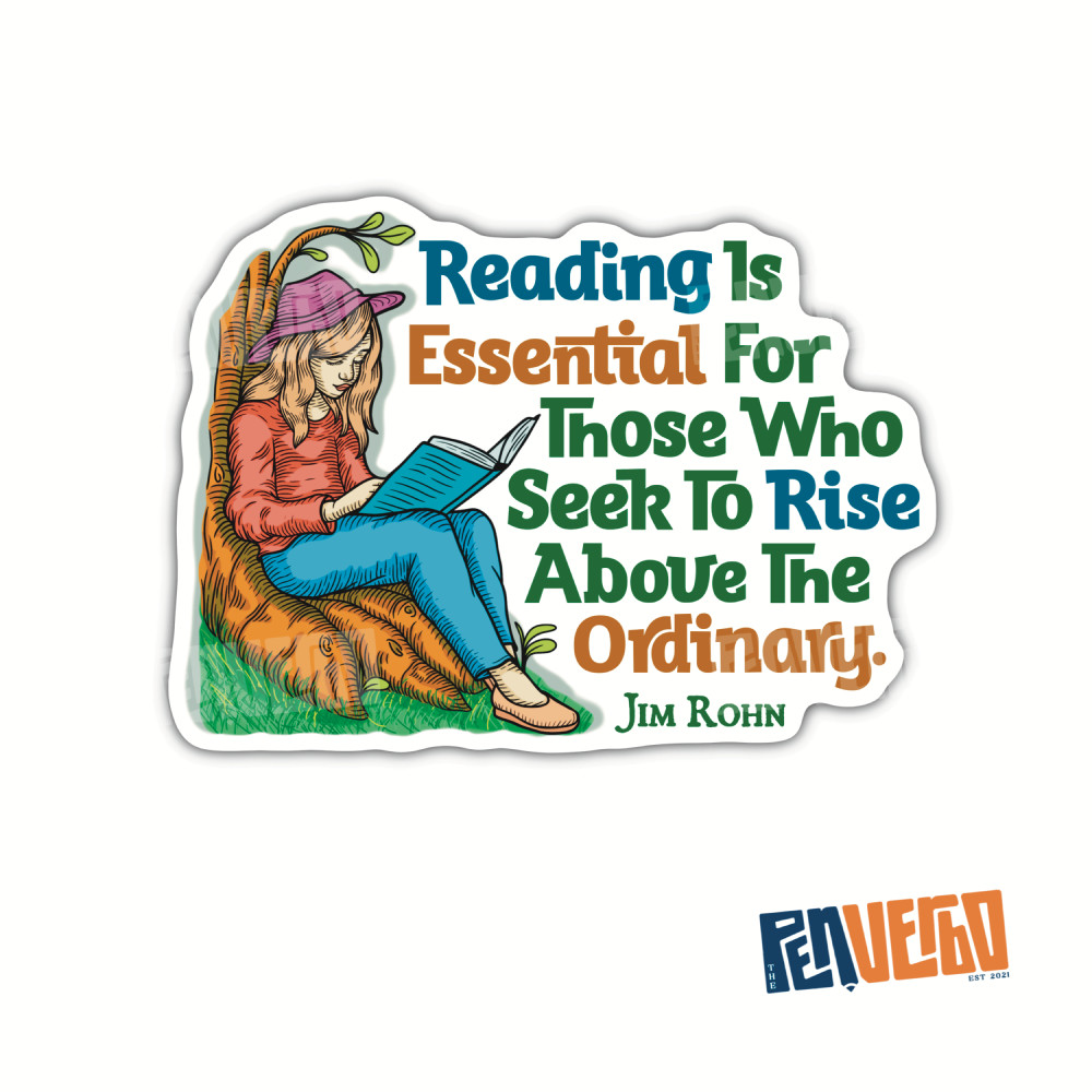 Jim Rohn Quote Sticker | Reading Quotes | Learning Inspiration Quotes | PI530