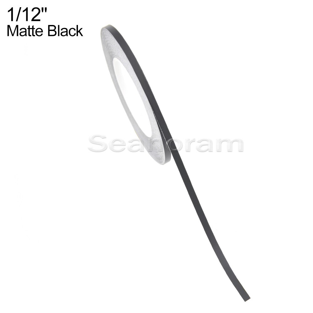 1/12″ 2mm Matte Black DIY Home Shop Pinstriping Pin Stripe Decal Vinyl Sticker