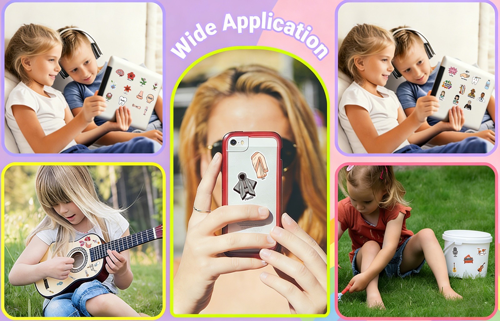 100 Educational Stickers Pack For Kids Learning | ScreenFree Fun by Dreamstiki |