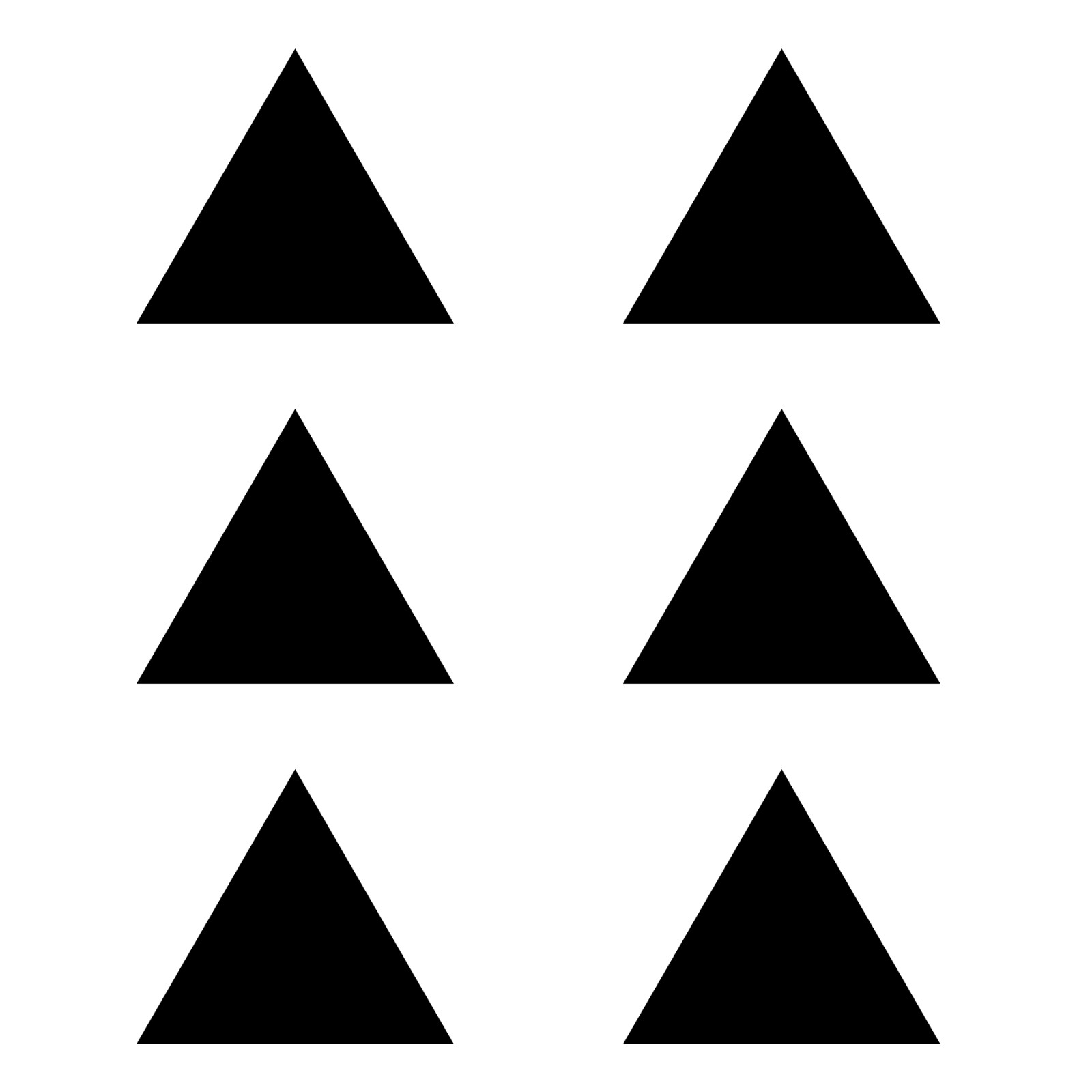 (6pcs) Custom Color Triangle Vinyl Decal Set – Permanent Adhesive, Long-Lasting