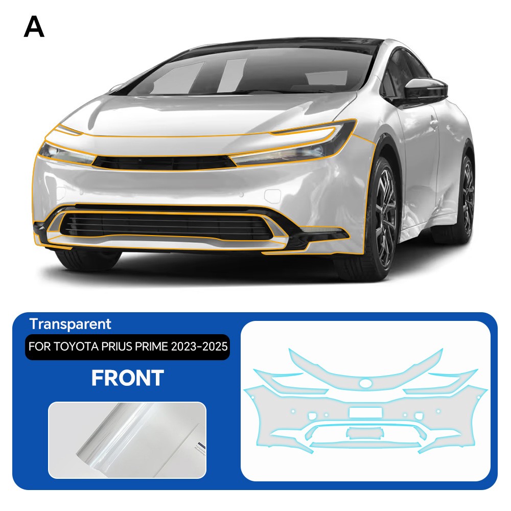 Toyota Prius Prime 2023-2025 Full Car Kit Precut Paint Protection Film Clear PPF