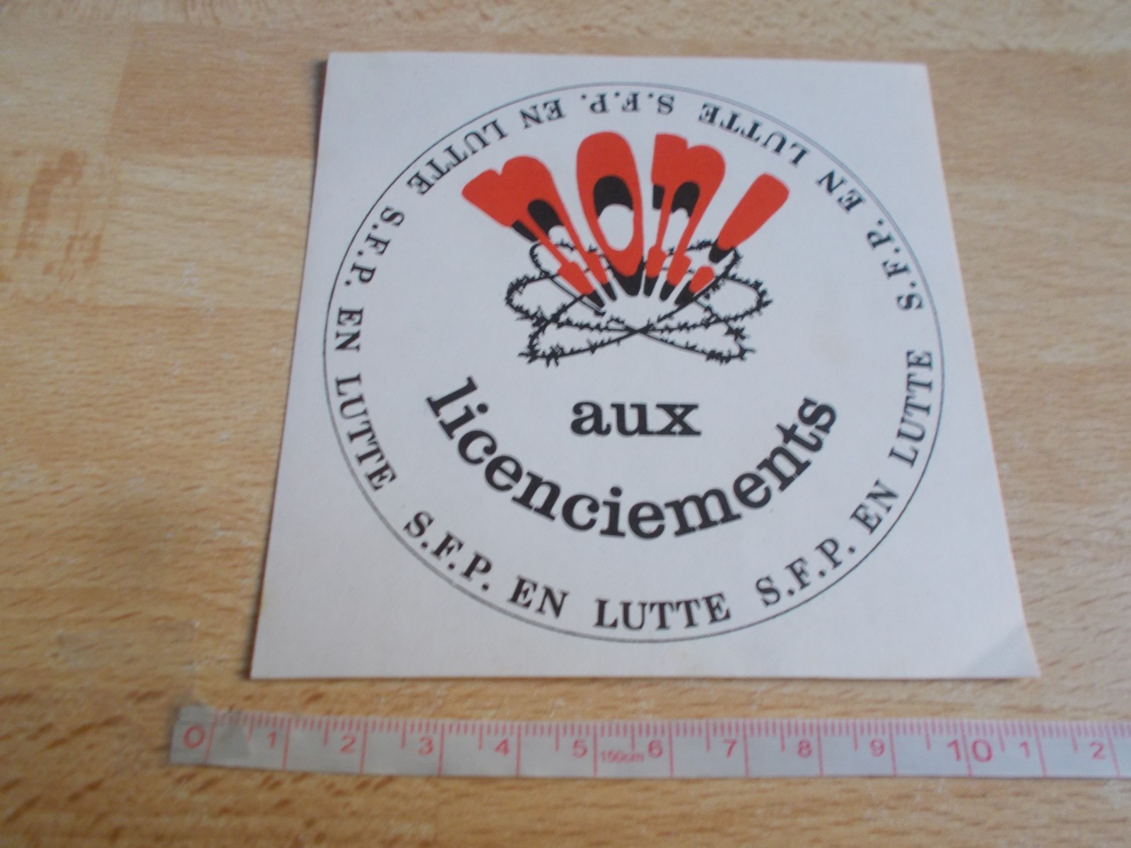 Sticker Vintage SFP IN Wrestling – Non Aux Licenciements