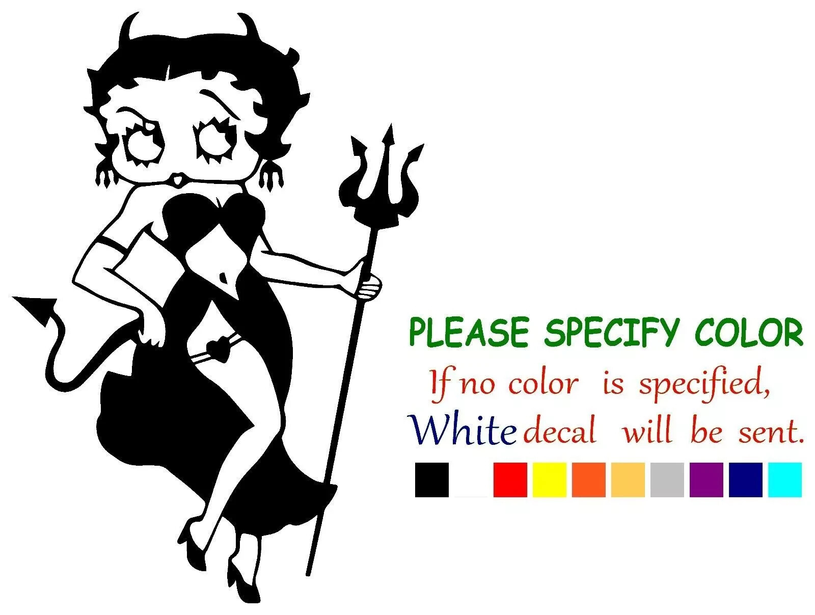 Betty Boop Devil Chick Vinyl Decal Sticker Car Truck Window Bumper Various sizes