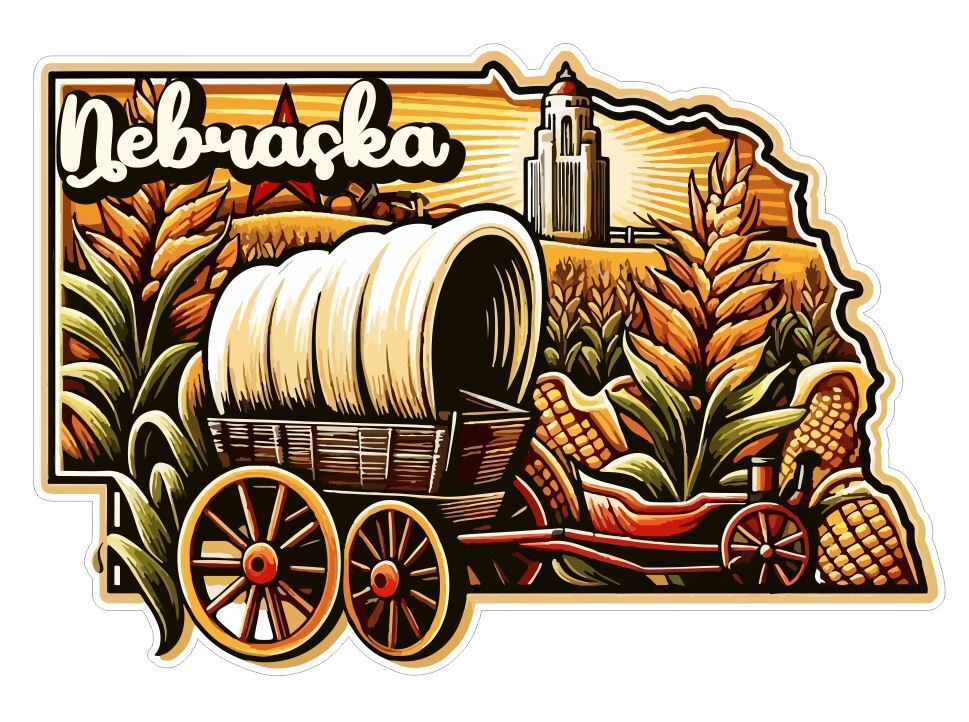 Nebraska Sticker Stickers A254