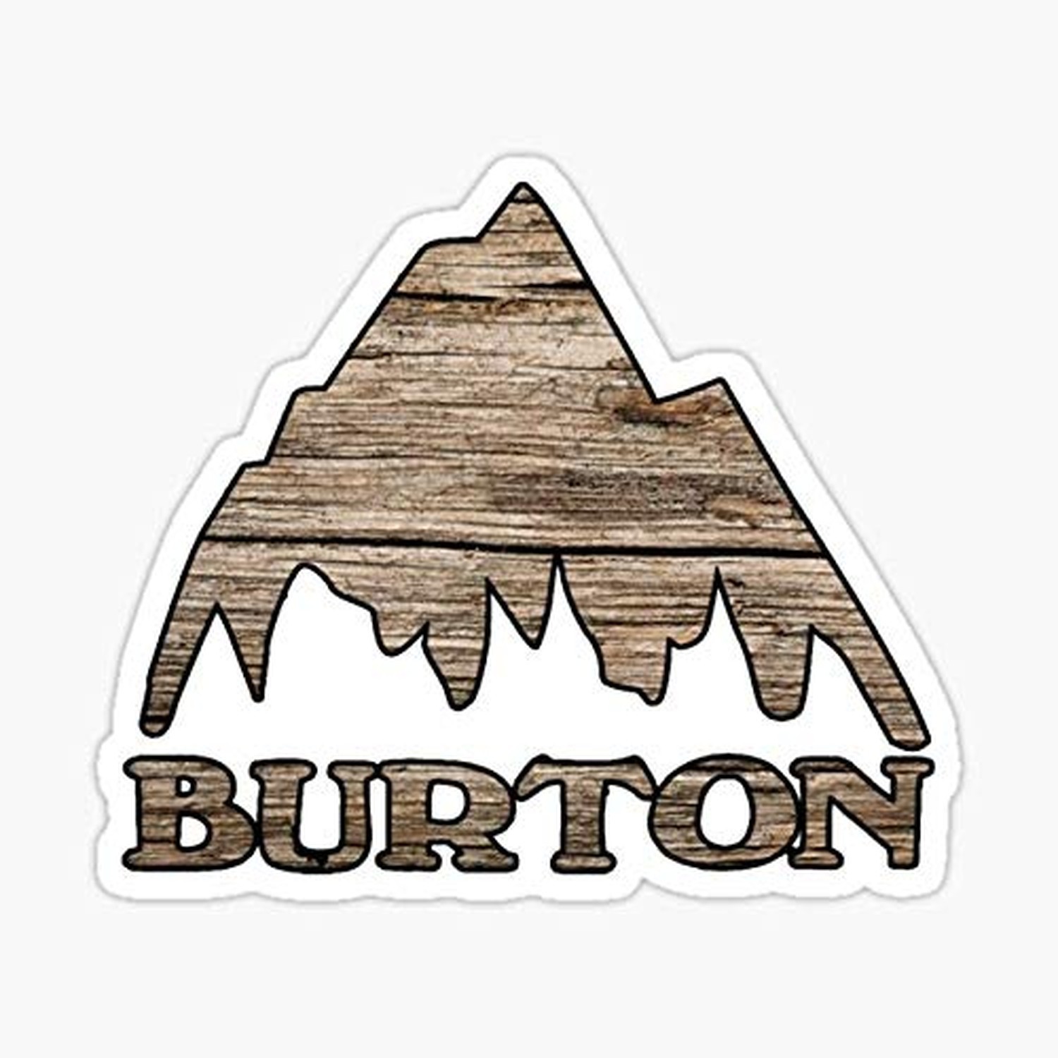 Burton Wood Look Sticker – Auto, Wall, Laptop, Cell, Truck Sticker for Window…