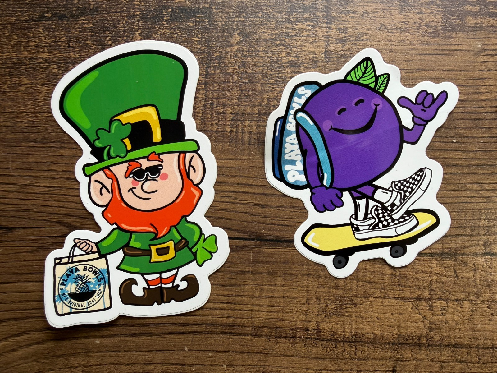 Playa Bowl Stickers – Ron Jon – Yeti – Patagonia – St Patricks Grape Seashell