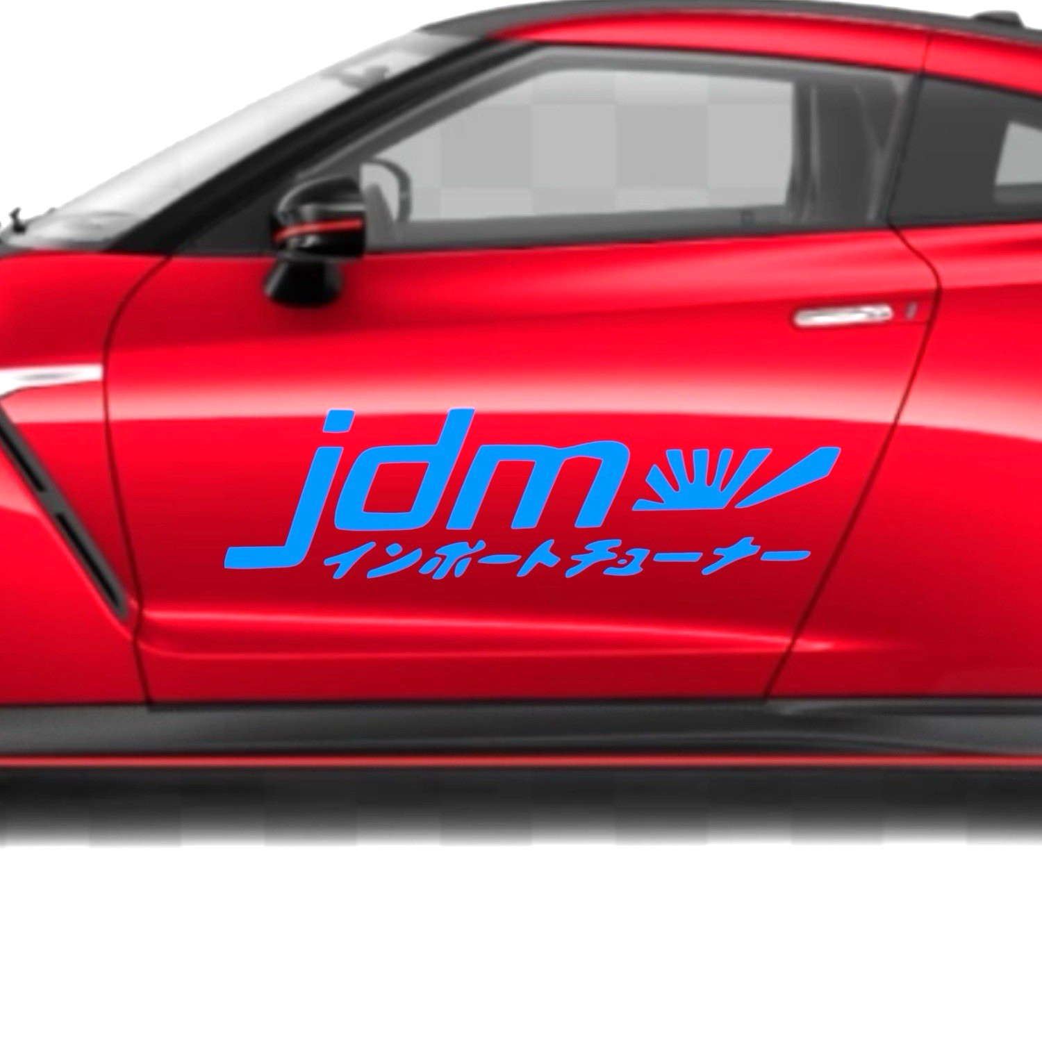 JDM with Kanji writing i vinyl decal for most smooth surface’s car, truck,