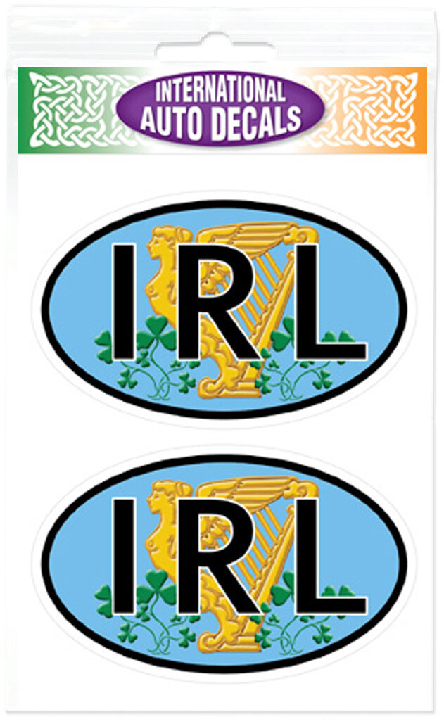 Harp IRL Oval Double Ireland Irish Decal Sticker